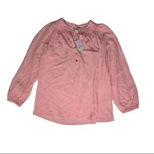 Lilly Pulitzer Boho Coastal Silk Top Sz S Pink Muse Flowy Resort Chic Breezy